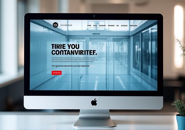 Corporate site with frosted elements